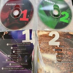 Phish A Live One  Double CD Collection  Great collection of songs. Includes 2 CDs and album notes and art. No plastic gem boxes. In CD sleeve. I can m