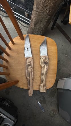 Handmade Knives with Wood Handles – Set of 2