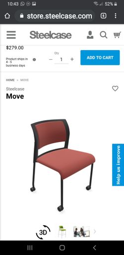 Steelcase move Workplace chair stackable