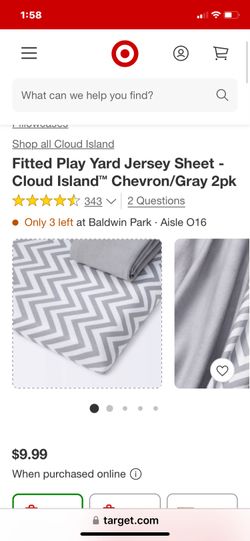 Baby Play Yard Sheets, Cloud island. $5.00 each Set