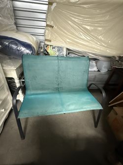 Outdoor Light Blue Bench
