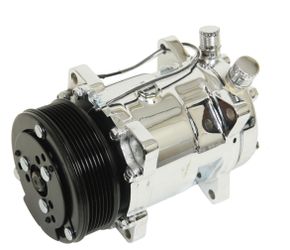 Sanden 508 AC Compressor - 6 Groove Serpentine Pulley - Universal Fit