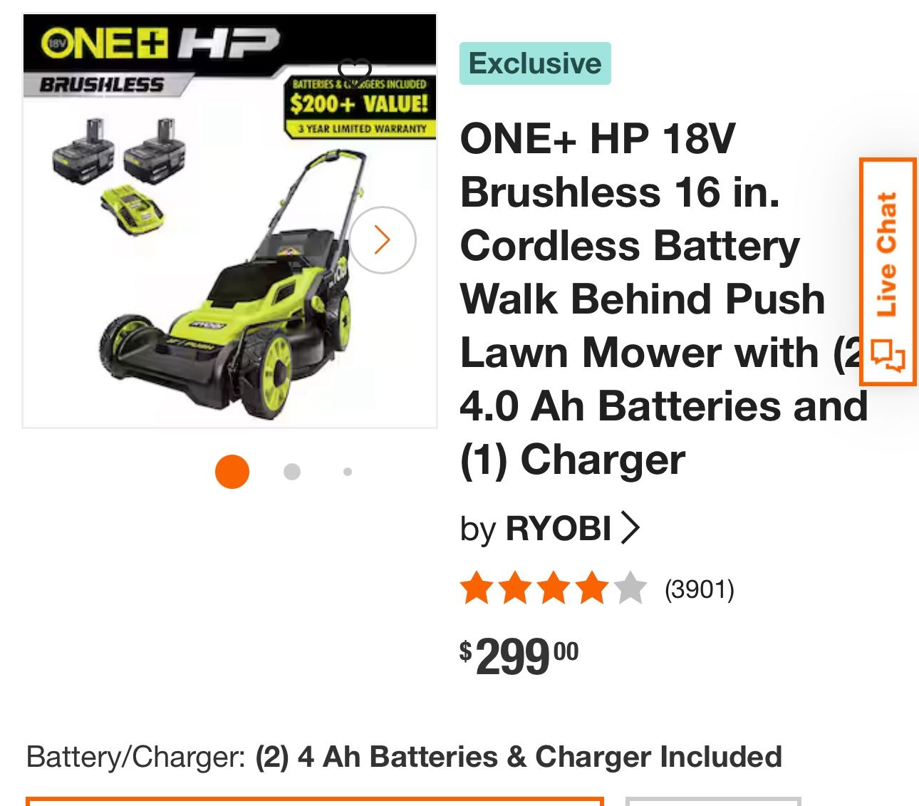 Ryobi Electric Lanwmower