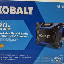 Kobalt 40-volt Water Resistant Cordless Bluetooth Compatibility Jobsite Radio