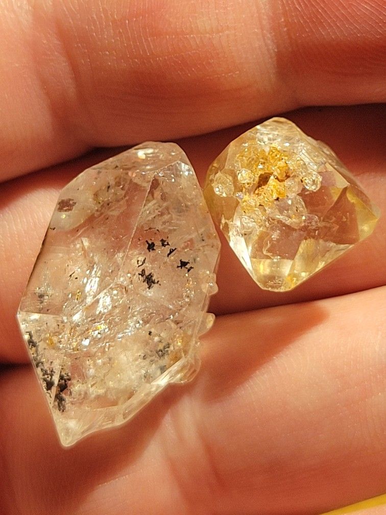 49.45ctw Pair of Herkimer diamonds Crystals Bundle / Lot of two