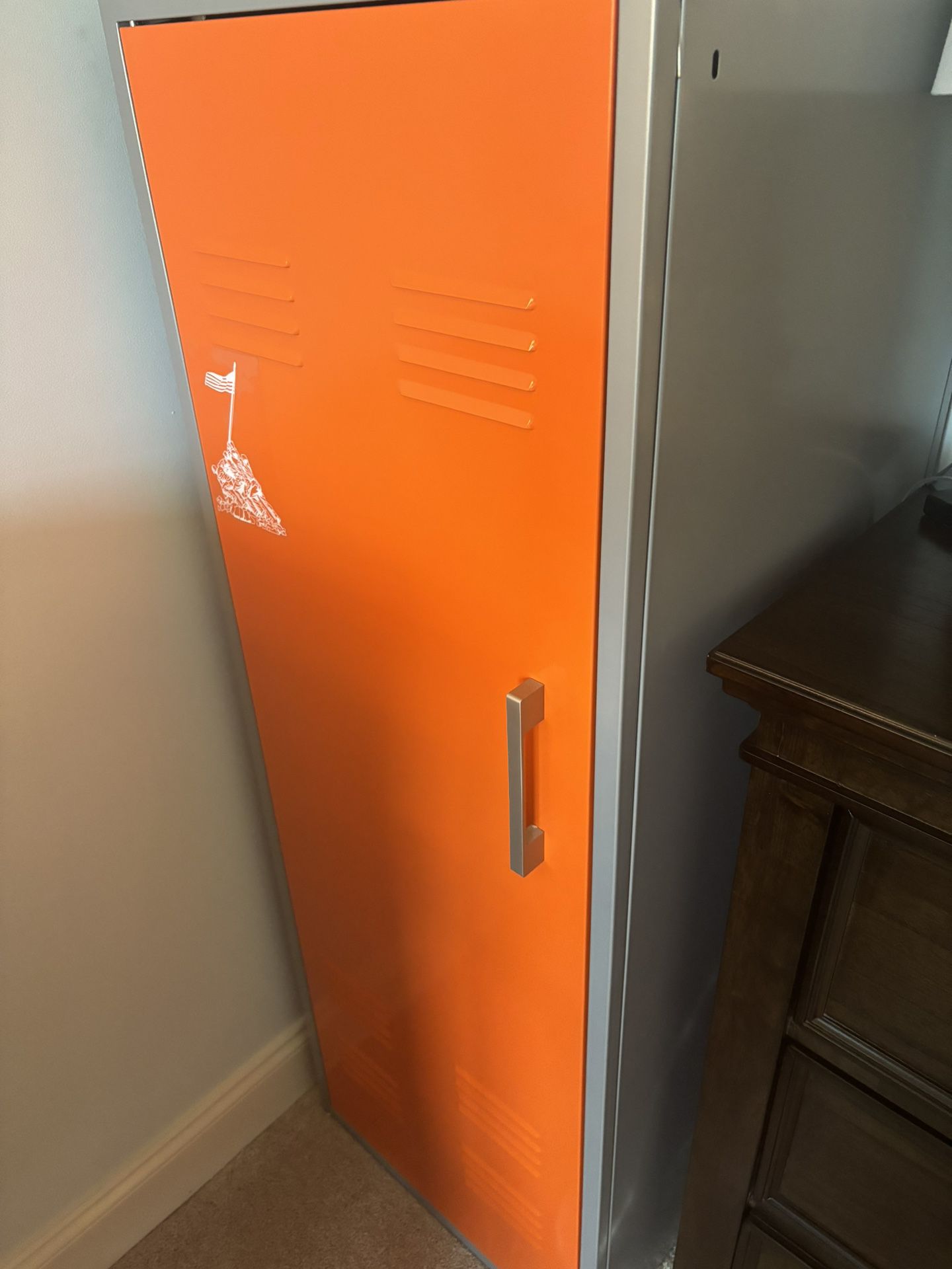 Orange Metal Tool Locker