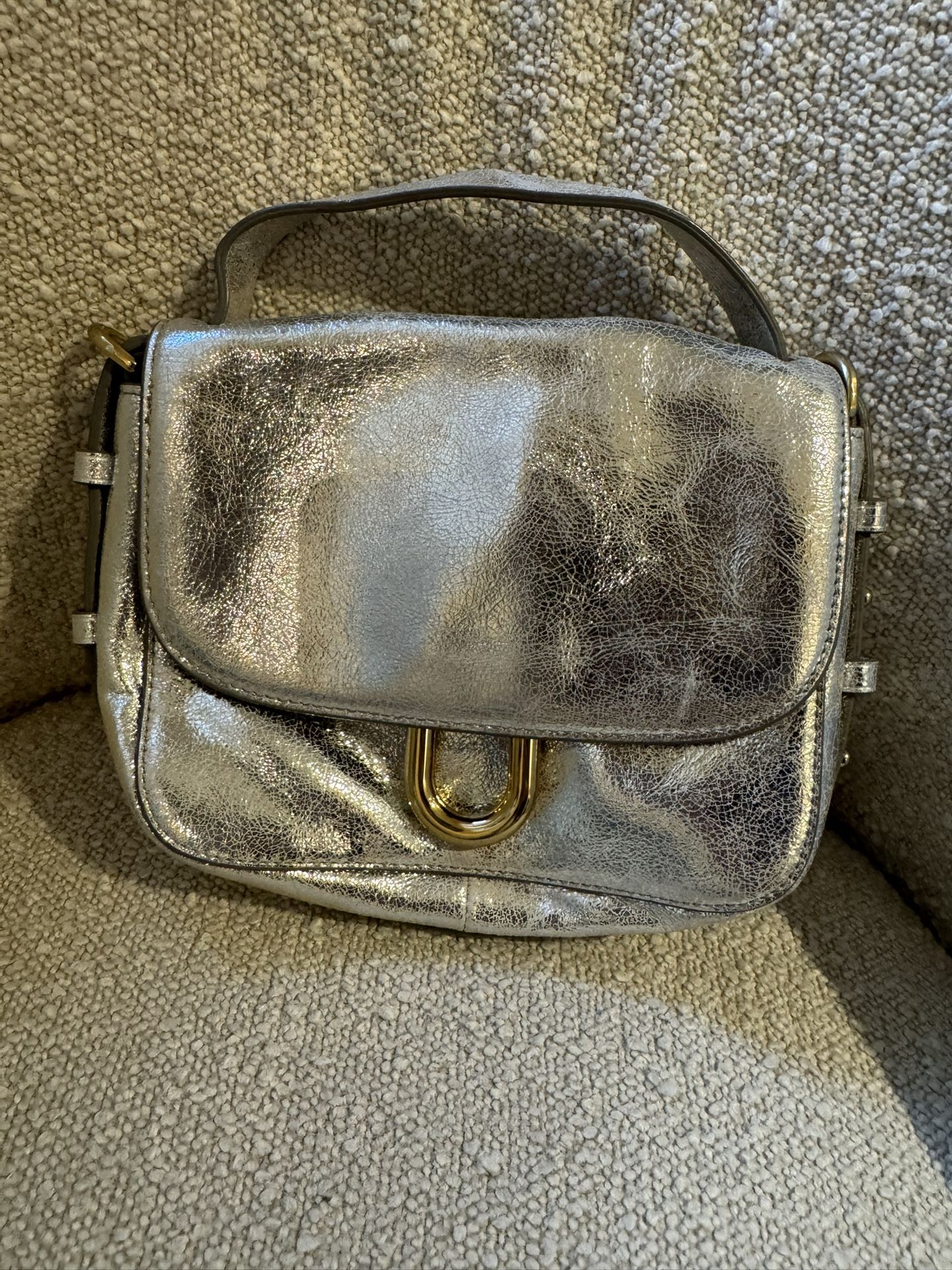 J crew new with tags Silver Metallic Women's Bag. See below. Retail $198