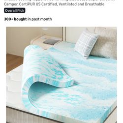 DUMOS Mattress Toppers Memory Foam King Size, 3 Inch Thick Bed Topper Pad Cooling Gel Infused Soft Comfy Padding Breathable for Sleeper Sofa Couch RV 