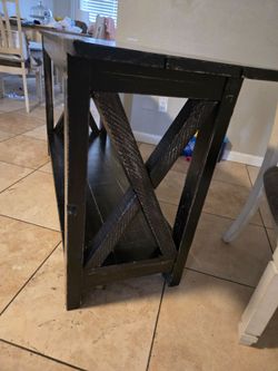Wood side table