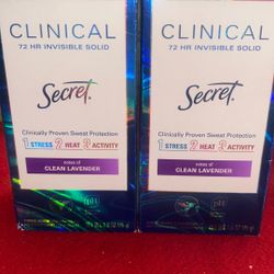 Secret Clinical Strength 72-Hour Clear Gel Antiperspirant & Deodorant , 1.6 OZ      8 each 