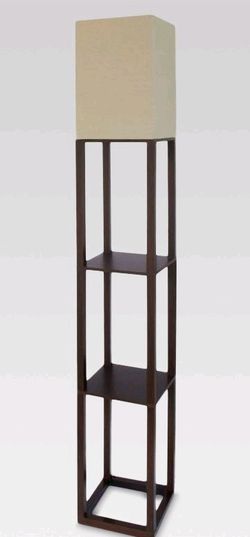 Target threshold floor top lamp with shelves