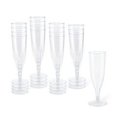 Clear Plastic Champaign Flutes