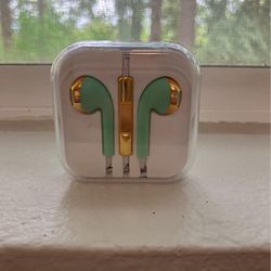 Headphones Green And gold