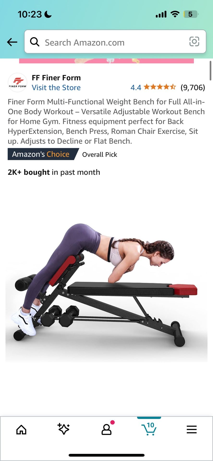 Finer Form Multi-Functional Weight Bench for Full All-in-One Body Workout