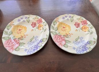 Vintage Floral Plates