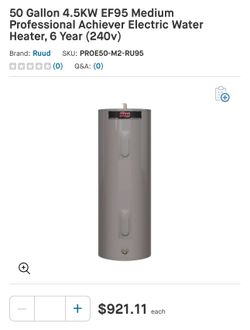 50 Gallon Electric Water Heater Brand New