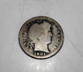 1901 Silver USA dime .. age 125 years ... disregard the Cash price, SEND OFFERS