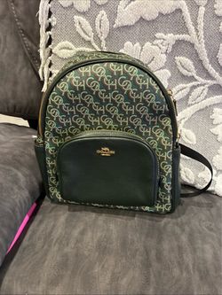 Coach Monogram Backpack in Green