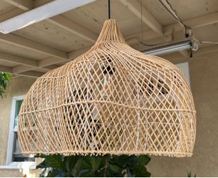 Woven Rattan Pendant Light