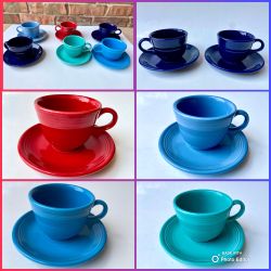 FIESTA Fiestaware Homer Laughlin Cup & Saucer Sets—$10 EACH 2 PIECE SET
