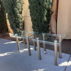 Matching Glass End Tables! 