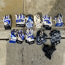 Batting Gloves. 11 Pair. Youth Sizes