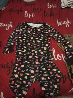 Kids Halloween Candy Print Pajama Set