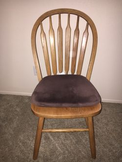 very nice wood chair with pad