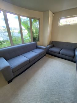 Gray Fabric Sofa Set - DELIVERY AVAILABLE