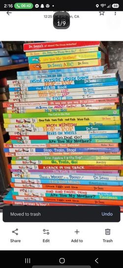 Dr. Seuss books $5 - $10 each, over 100 titles