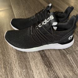 Adidas Cloudfoam Men’s Sneakers Black White Size 12 casual Comfort Running Shoes