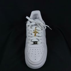 Sneaker pendant gold cross stainless steel