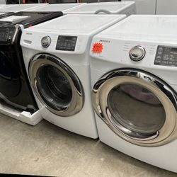 white samsung washer dryer set