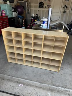 30 Cubby Solid Wood Storage Cubbie