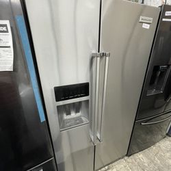 Kitchen Aid Side By Side In Stainless Steel Used 