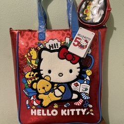 Loungefly Sanrio Hello Kitty Metallic  Tote Bag/ Crossbody Bag 