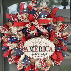 Patriotic America the Beautiful Wreath 🇺🇸
