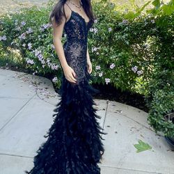 Prom Formal Black Tie Dress Gorgeous Size 6