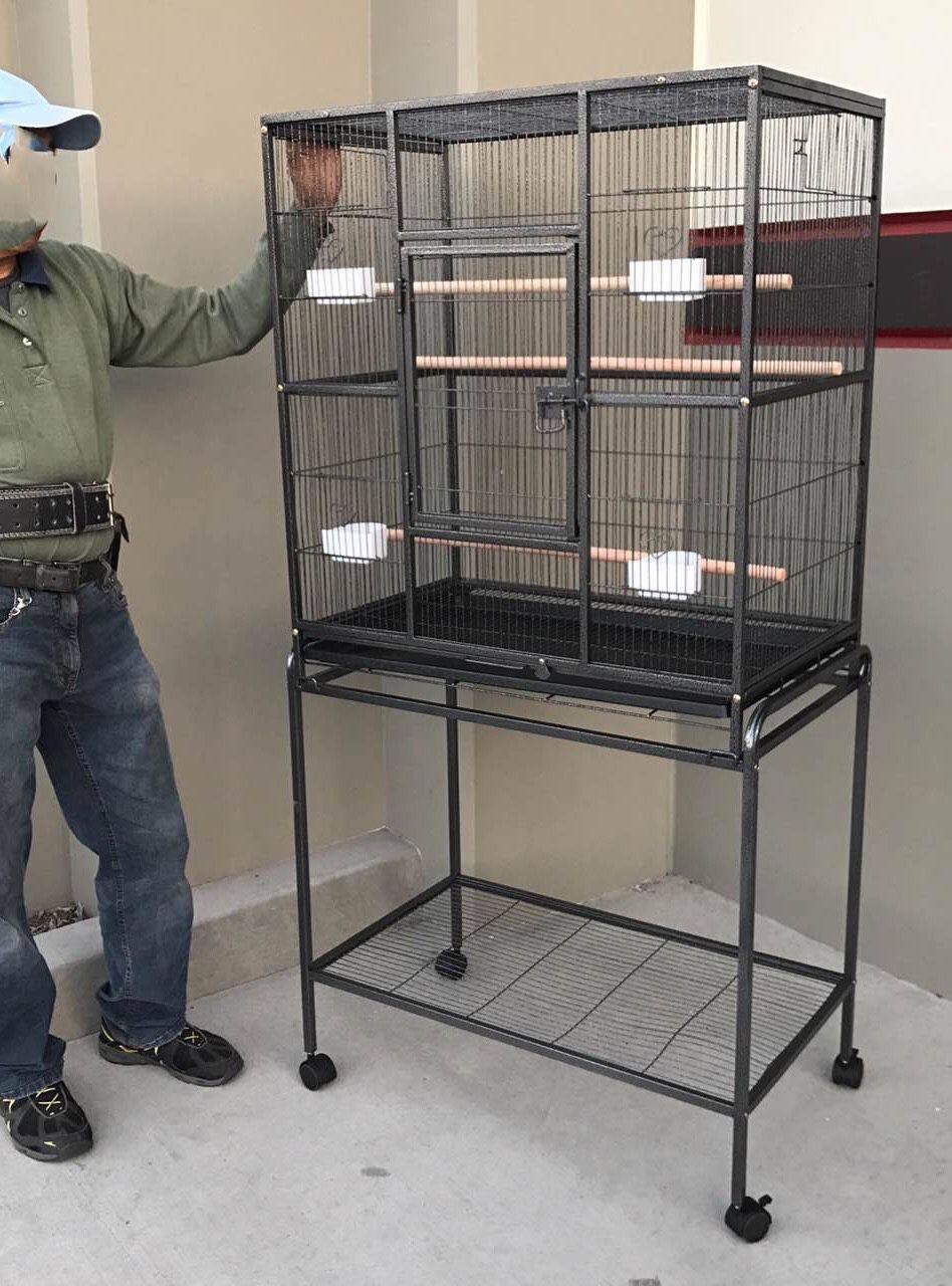 New in box 32x18x64 inche tall parakeet parrot bird cage half inch spacing top bottom can be separated
