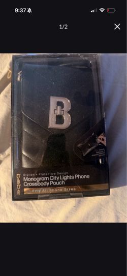 Bebe Monogram City Lights Phone Crossbody Pouch