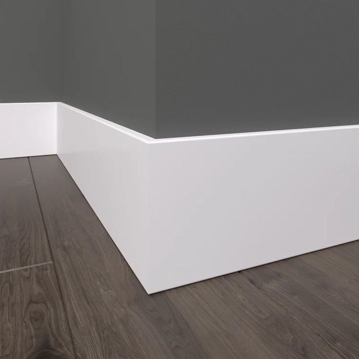 1/2” X 3 1/2” X 16’ Real Pine Primed Modern Square Baseboard Wholesale