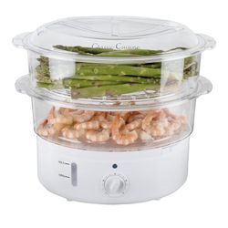 Vegetable Steamer Rice Cooker- 6.3 Quart Electric Steam Appliance with Timer for Healthy Fish, Eggs, Vegetables, Rice, Baby Food by Classic Cuisine, 1