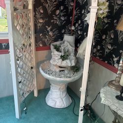 Fountain And Trellise