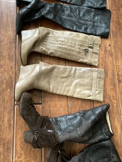 3 Pair Of Leather Boots Size8