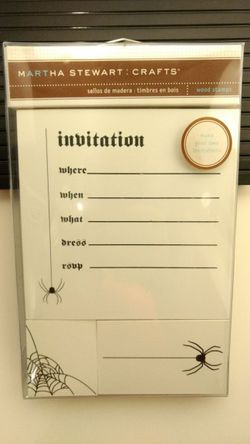 Martha Stewart Halloween invitation Stamp Kit