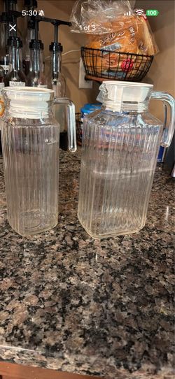 2 Glass Pitchers