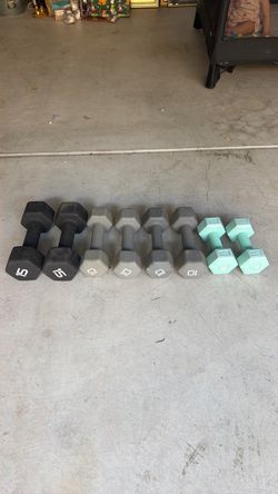 Assorted dumbbells