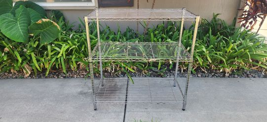 3-Tier Chrome Wire Shelving Unit