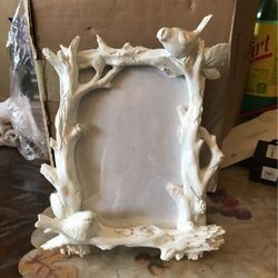 Walt disney world Wooden White Picture Frame With Two Birds