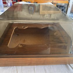 Dual  Turntable Plinth with a dome smoke dust cover 